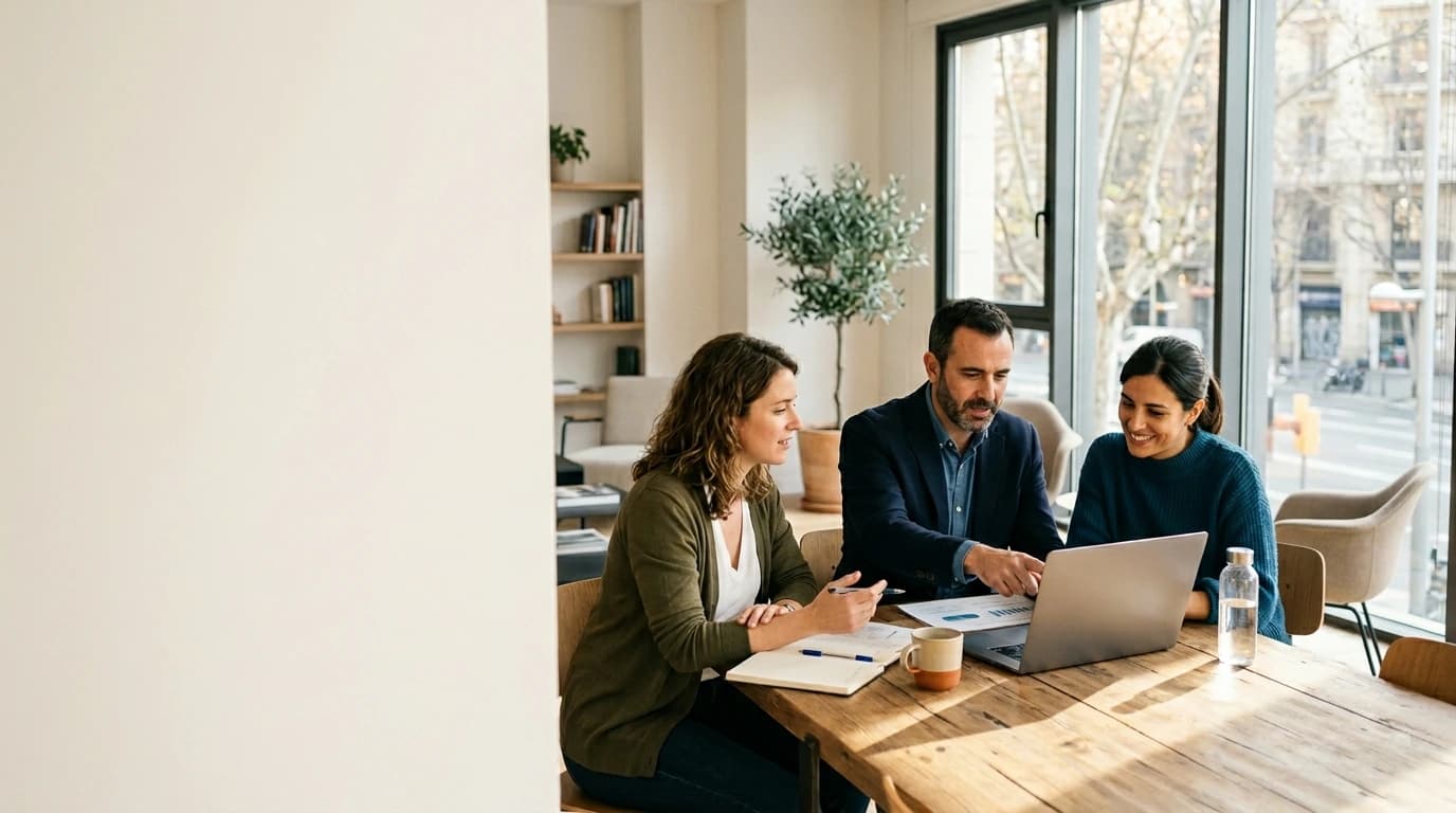 Asesores de NETCG & Asociados trabajando con un cliente